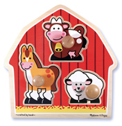 Barnyard Animals Large Peg Puzzle