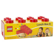 Lego Lunch Box in Red (8 Knobs)