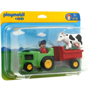 Playmobil 1 2 3 Tractor & Wagon